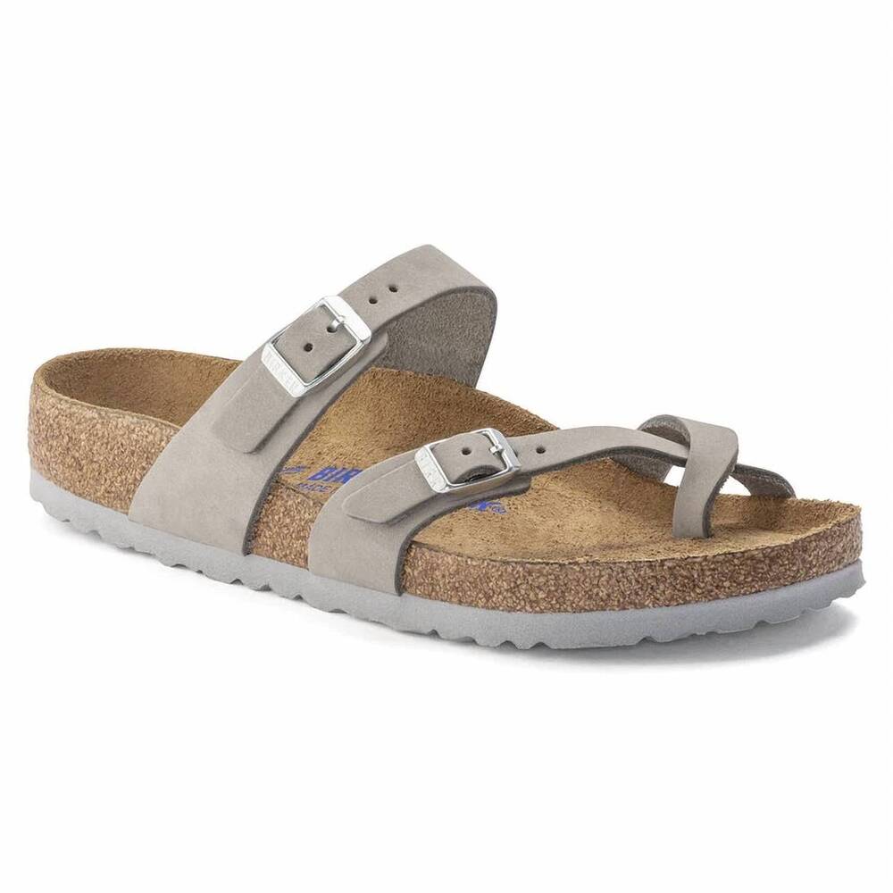 NEW BIRKENSTOCK unisex mayari soft footbed sandal in dove gray